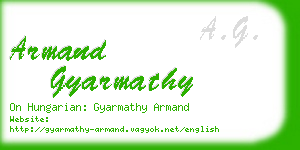 armand gyarmathy business card
